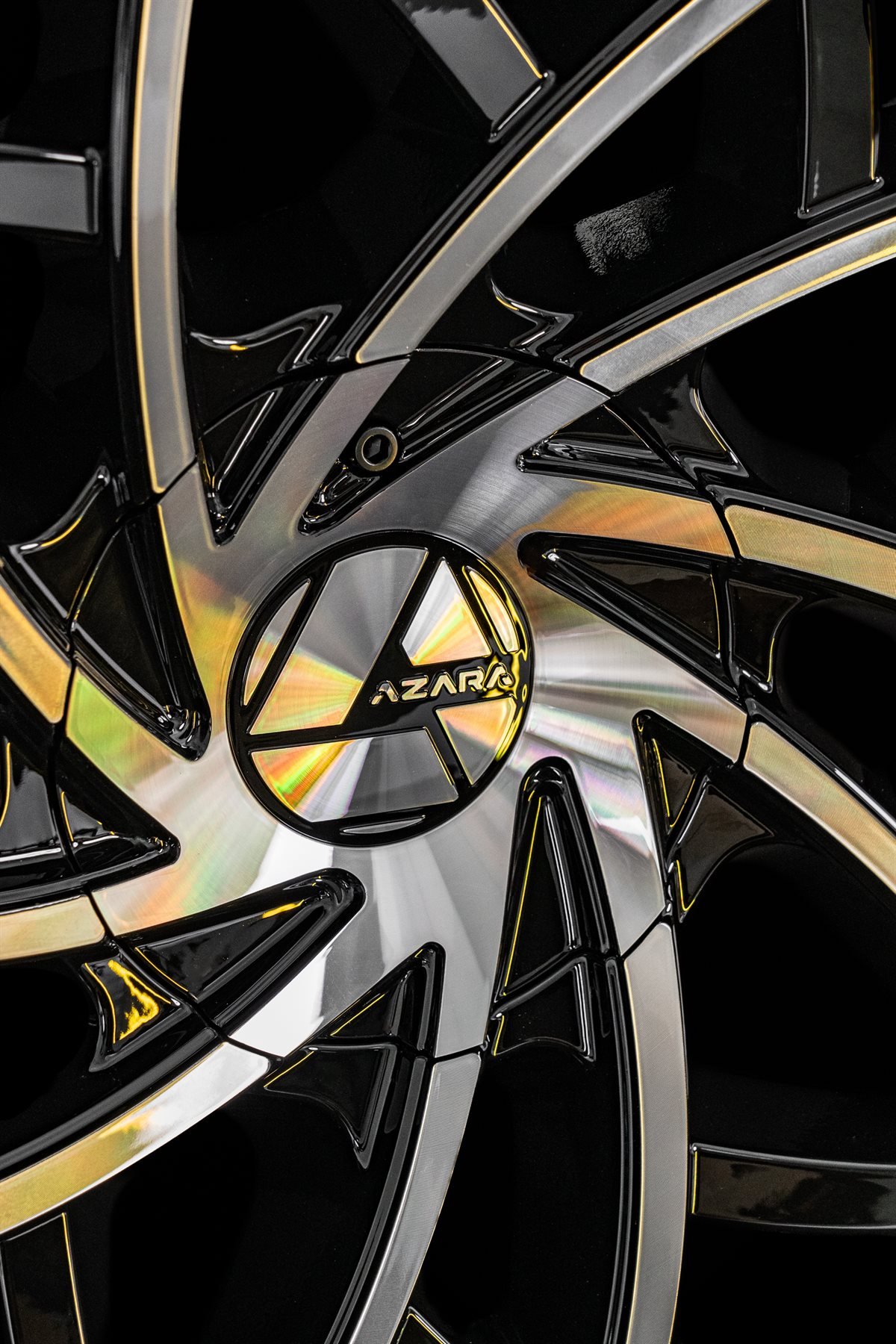 アポロ3号 Amazon.com: Azara AZA-540 22x8.5 5x112 5x114.3 +38 Cb 74.1 Gloss